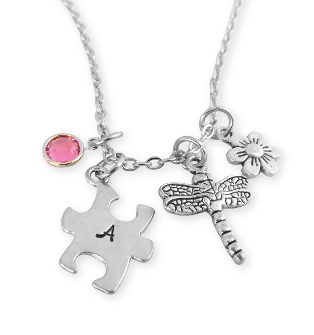 Awareness Little Letters Monogram Charm Necklace