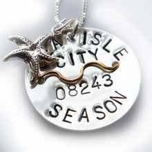 Load image into Gallery viewer, Sterling Silver Beach Badge Necklace
