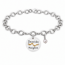 Load image into Gallery viewer, Seaside Heights Beach Tag Charm Bracelet – Hand-Stamped NJ Jewelry
