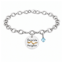 Load image into Gallery viewer, Seaside Heights Beach Tag Charm Bracelet – Hand-Stamped NJ Jewelry

