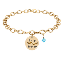 Load image into Gallery viewer, Ship Bottom Beach Tag Charm Bracelet – Hand-Stamped NJ Jewelry
