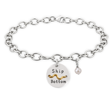 Load image into Gallery viewer, Ship Bottom Beach Tag Charm Bracelet – Hand-Stamped NJ Jewelry
