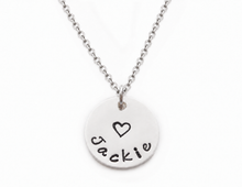 Load image into Gallery viewer, Simple Name Shiny Silvertone Necklace
