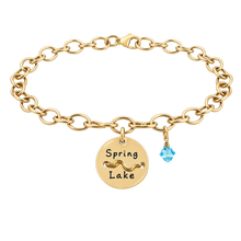 Load image into Gallery viewer, Spring Lake Beach Tag Charm Bracelet – Hand-Stamped NJ Jewelry
