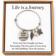 Load image into Gallery viewer, Life is a Journey Bangle Bracelet
