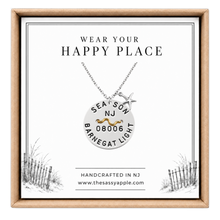 Load image into Gallery viewer, Barnegat Light Beach Tag Necklace in gift box
