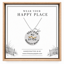 Load image into Gallery viewer, Bradley Beach Beach tag necklace in gift box
