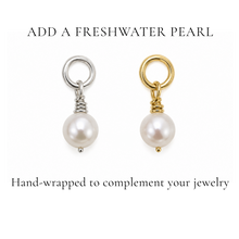 Load image into Gallery viewer, Hand wrapped freshwater pearls in silvertone and goldtone
