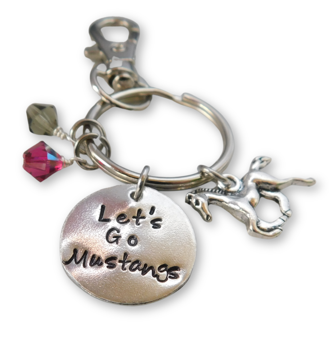 Marlton Middle School Mustangs Charm Keychain