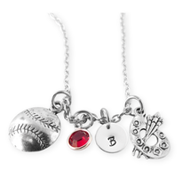 Load image into Gallery viewer, Little Letters Monogram Charm Necklace
