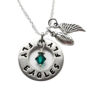 Fly Eagles Fly Round Necklace