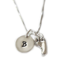 Load image into Gallery viewer, Baby Foot Sterling Silver Necklace
