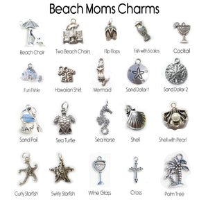 Beach Mom Bangle with Heart Initials
