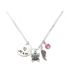 Load image into Gallery viewer, Personalized BUTTERFLY Charm Necklace with Sterling Silver Name
