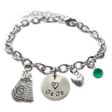 Load image into Gallery viewer, Personalized FAT CAT Sterling Silver Name Charm Bracelet
