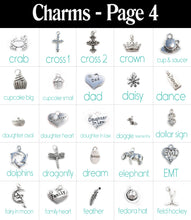 Load image into Gallery viewer, Personalized Charm Necklace with Name with Sterling Silver Name
