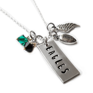 EAGLES Rectangle Tag Necklace