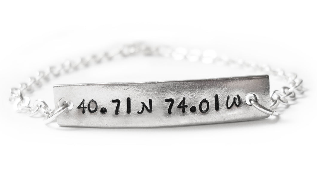 GPS Longitude and Latitude Bracelet
