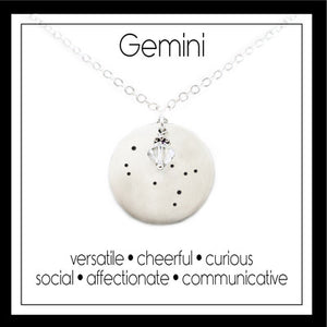 Gemini Zodiac Constellation Necklace