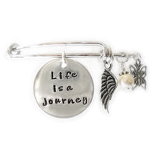 Load image into Gallery viewer, Life is a Journey Bangle Bracelet
