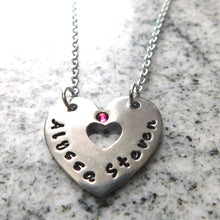 Load image into Gallery viewer, Two Names Anniversary Heart Necklace
