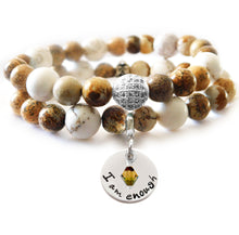 Load image into Gallery viewer, White Magnesite &amp; Picture Jasper Beaded Beauty Bracelet
