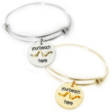 Load image into Gallery viewer, Beach Badge Expandable Bangle

