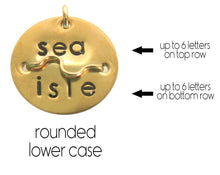 Load image into Gallery viewer, Silver or Gold Beach Badge Necklace - Mini
