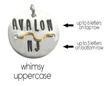 Load image into Gallery viewer, Teal Stacked Beach Badge Bangle
