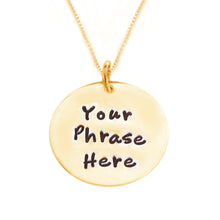 Load image into Gallery viewer, Silver or Gold Round Disc Necklace
