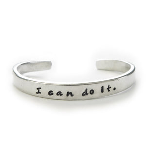 I can do it - Pewter Cuff