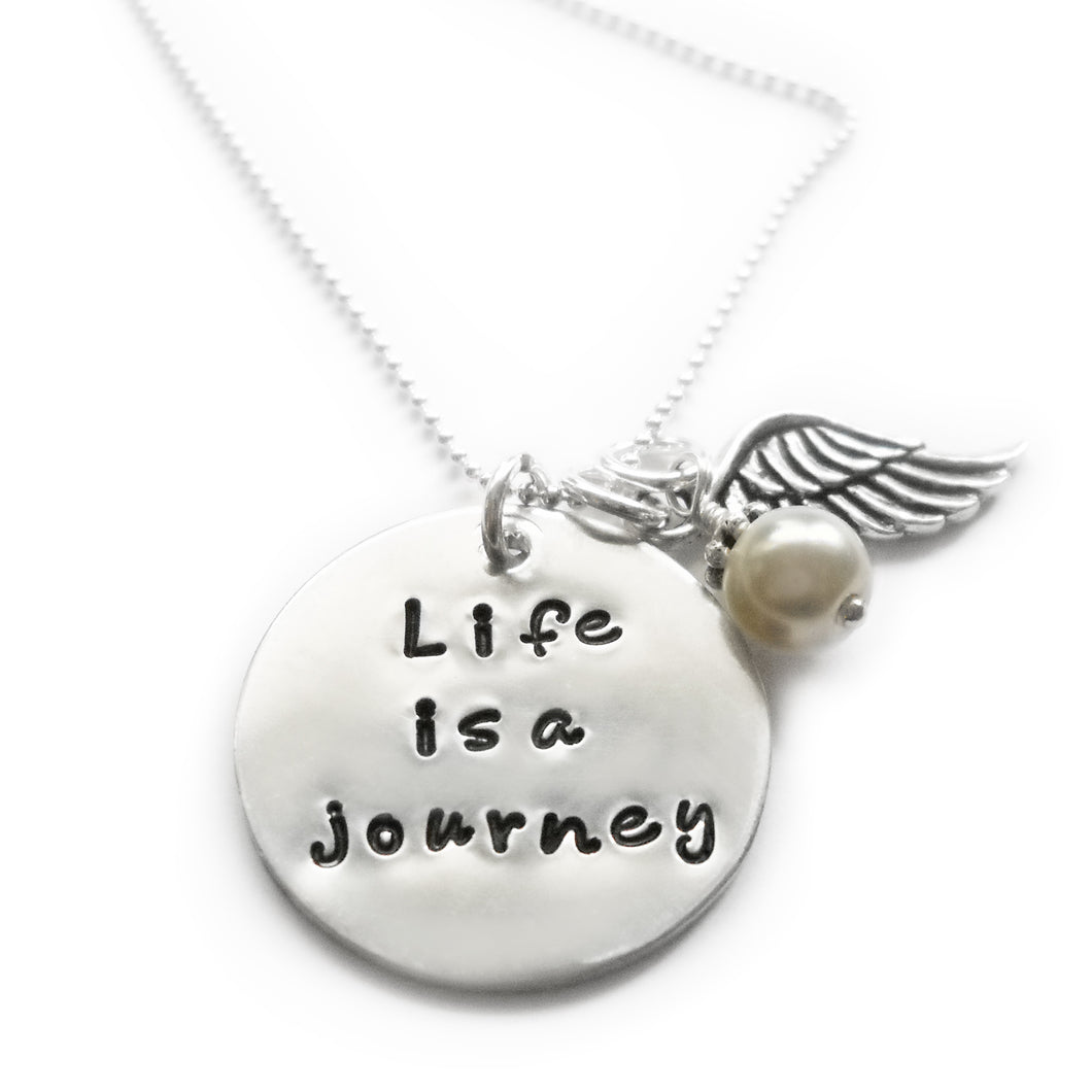 Life is a Journey Sterling Silver Necklace