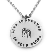 Load image into Gallery viewer, Life is Better Necklace - You choose the phrase!
