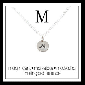 M - Alphabet Inspiring Necklace
