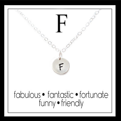 F - Alphabet Inspiring Necklace