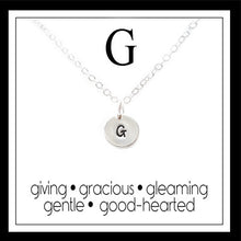 Load image into Gallery viewer, G - Alphabet Inspiring Necklace
