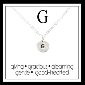 G - Alphabet Inspiring Necklace