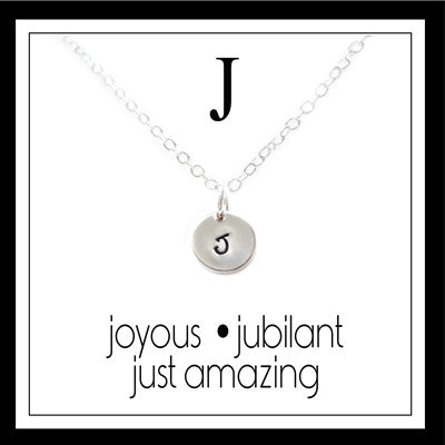 J - Alphabet Inspiring Necklace