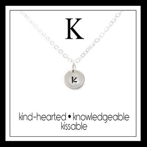 K - Alphabet Inspiring Necklace