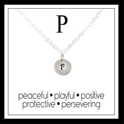 P - Alphabet Inspiring Necklace