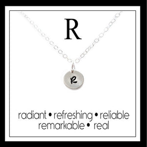 R - Alphabet Inspiring Necklace