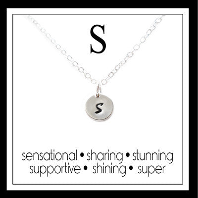 S - Alphabet Inspiring Necklace
