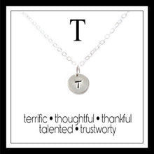 Load image into Gallery viewer, T - Alphabet Inspiring Necklace
