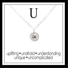 Load image into Gallery viewer, U - Alphabet Inspiring Necklace
