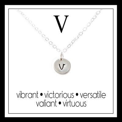 V - Alphabet Inspiring Necklace