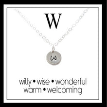 Load image into Gallery viewer, W - Alphabet Inspiring Necklace
