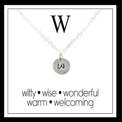 W - Alphabet Inspiring Necklace