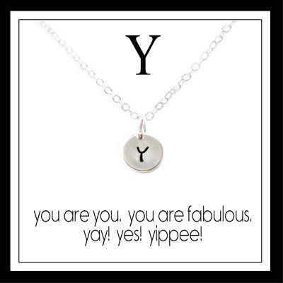 Y - Alphabet Inspiring Necklace
