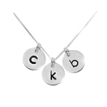 Load image into Gallery viewer, Silver or Gold Mini Monogram Necklace
