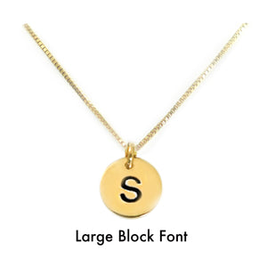 Silver or Gold Mini Monogram Necklace